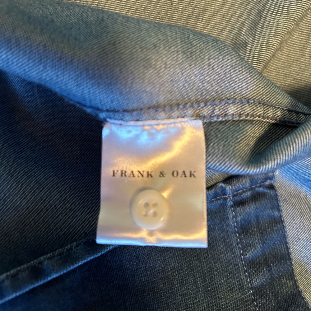 Frank & Oak Blue Button Down Shirt - Picture 2 of 3